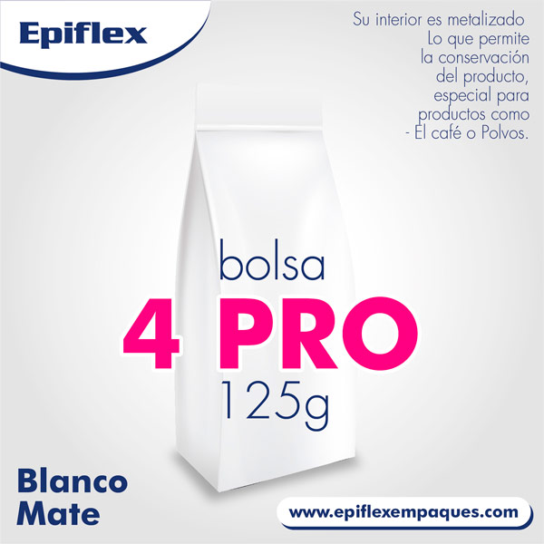 Bolsa 4 Pro Blanco Mate 125g