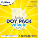 Bolsa Doy Pack Transparente con Válvula Dosificadora 200ml