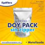 Bolsa Doy Pack Metalizada sin Zipper 125g